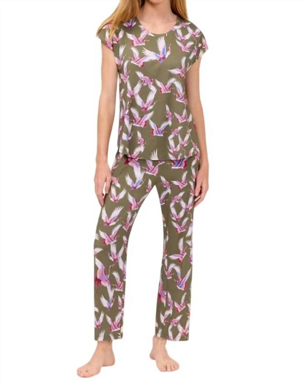 NEW JOHNNY WAS bobbie crop pajama set in mikel